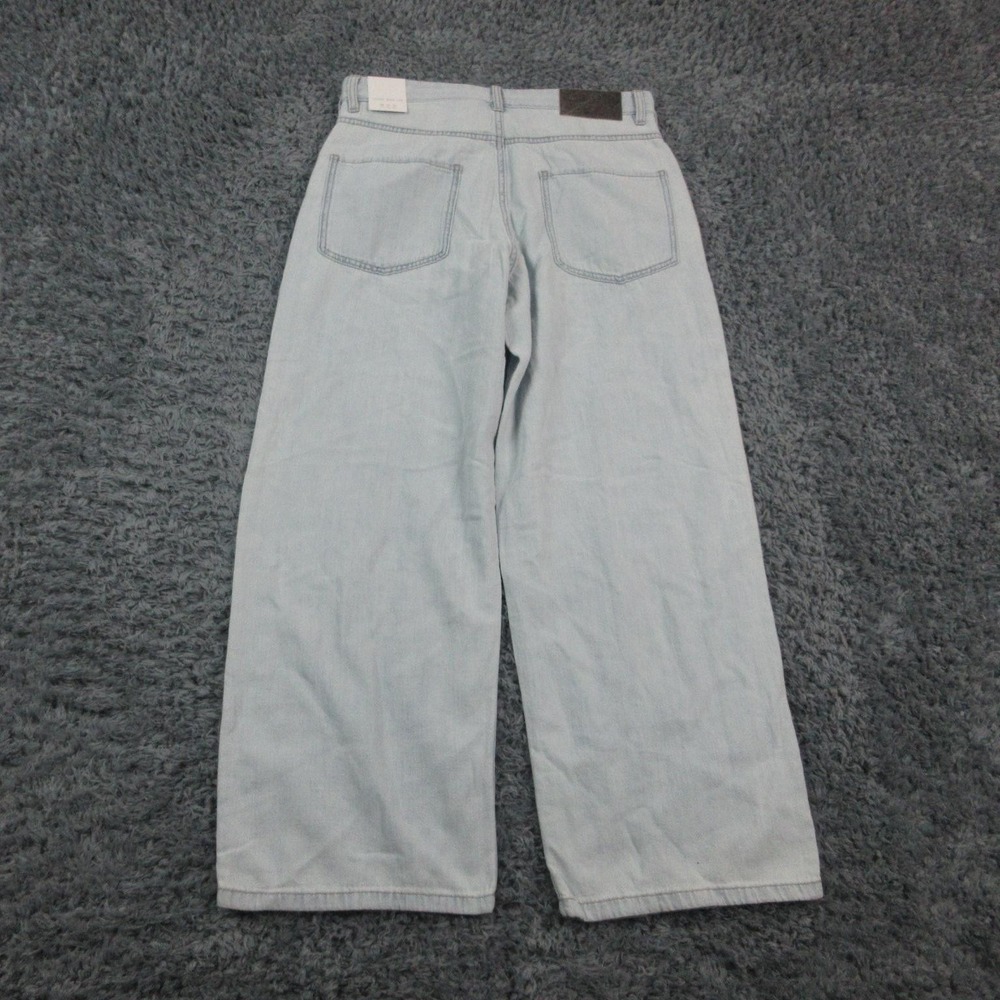 Zara Jeans Mens 32x29* Light Blue Mid Waist Loose Wide Leg Ankle NWT - Picture 15 of 16